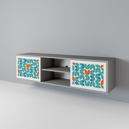 BE THE CHANGE 2-Door TV Stand in Grey Finish