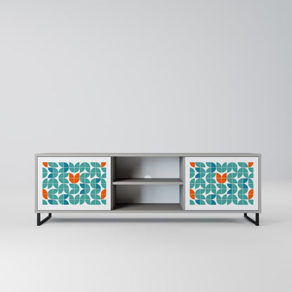 BE THE CHANGE 2-Door TV Stand in Grey Finish