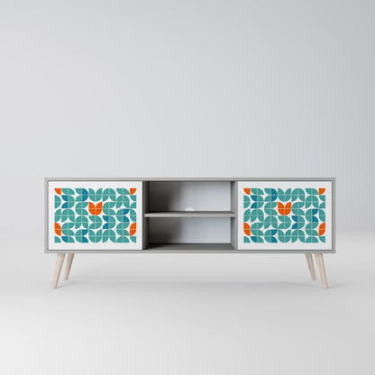 BE THE CHANGE 2-Door TV Stand in Grey Finish