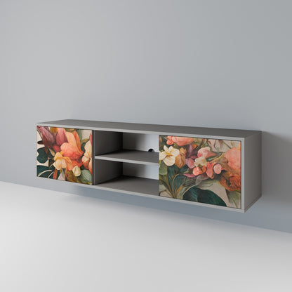 STYLISH BEAUTY 2-Door TV Stand in Grey Finish