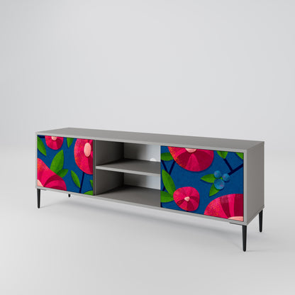 SPRING THOUGHTS 2-Door TV Stand in Grey Finish