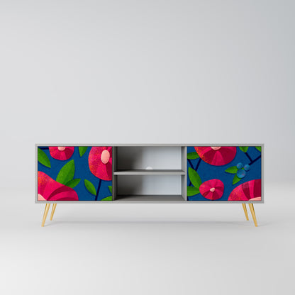 SPRING THOUGHTS 2-Door TV Stand in Grey Finish
