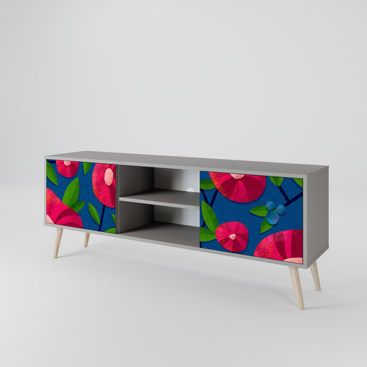 SPRING THOUGHTS 2-Door TV Stand in Grey Finish