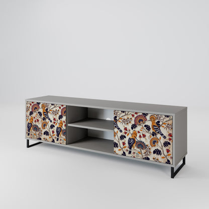 EMINENT HOOPOE 2-Door TV Stand in Grey Finish