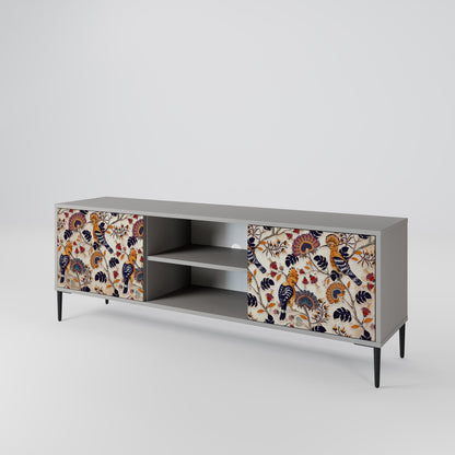 EMINENT HOOPOE 2-Door TV Stand in Grey Finish