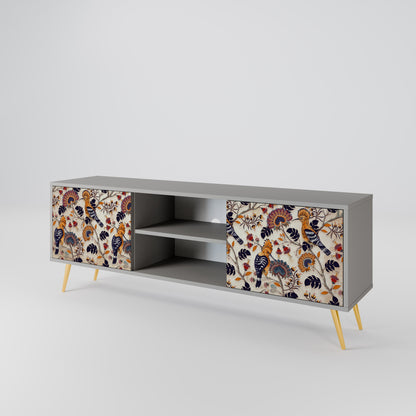 EMINENT HOOPOE 2-Door TV Stand in Grey Finish