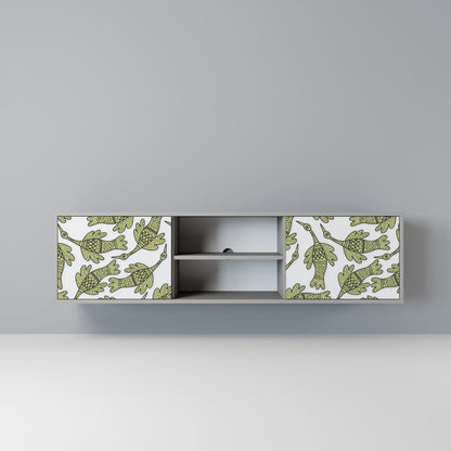 SEEDLING SONGBIRD 2-Door TV Stand in Grey Finish