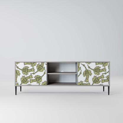 SEEDLING SONGBIRD 2-Door TV Stand in Grey Finish