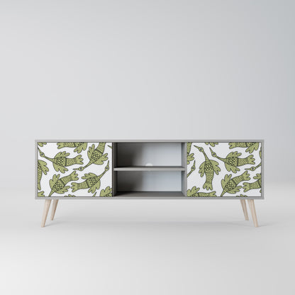 SEEDLING SONGBIRD 2-Door TV Stand in Grey Finish