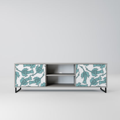 WATERSPOUT SONGIBIRD 2-Door TV Stand in Grey Finish