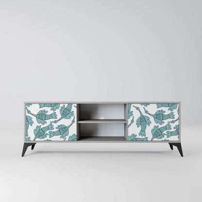 WATERSPOUT SONGIBIRD 2-Door TV Stand in Grey Finish