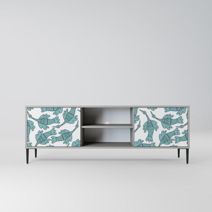 WATERSPOUT SONGIBIRD 2-Door TV Stand in Grey Finish