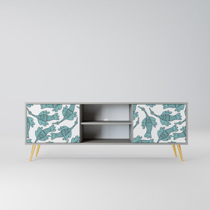 WATERSPOUT SONGIBIRD 2-Door TV Stand in Grey Finish