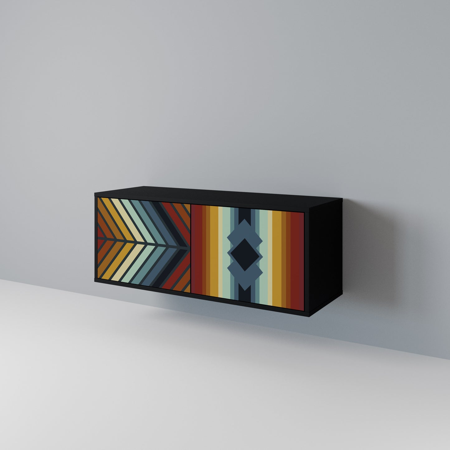 INDIGENOUS ZIGZAG Compact 2-Door TV Cabinet