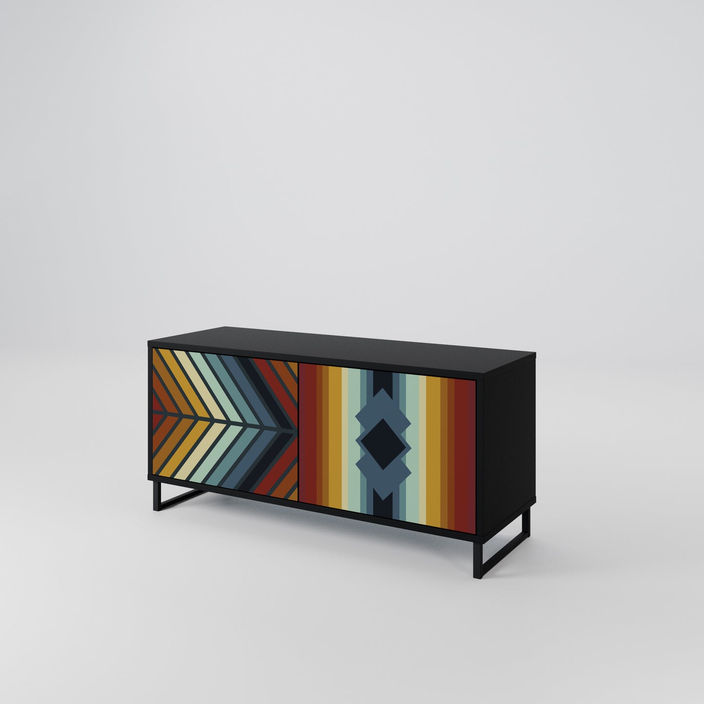 INDIGENOUS ZIGZAG Compact 2-Door TV Cabinet