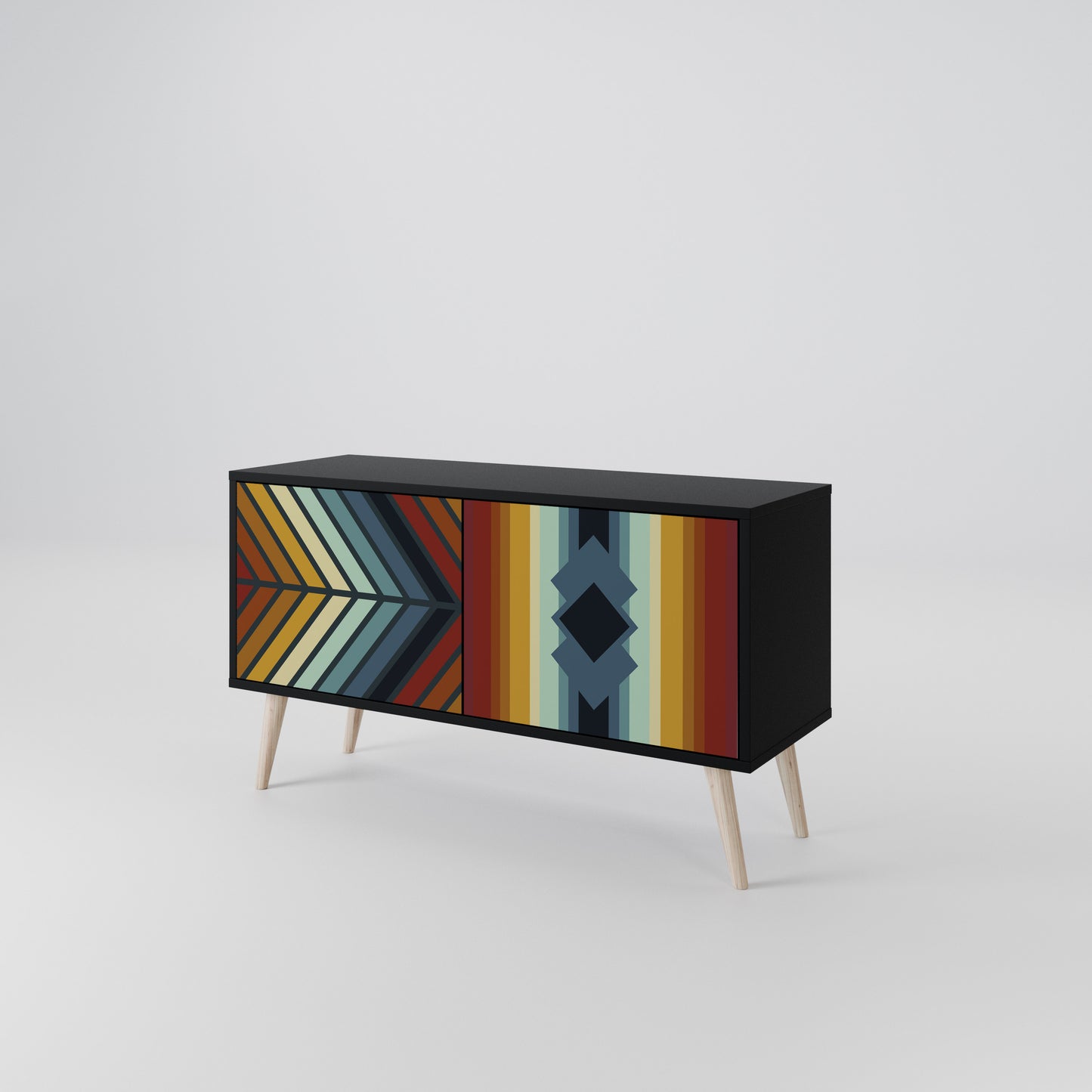 INDIGENOUS ZIGZAG Compact 2-Door TV Cabinet