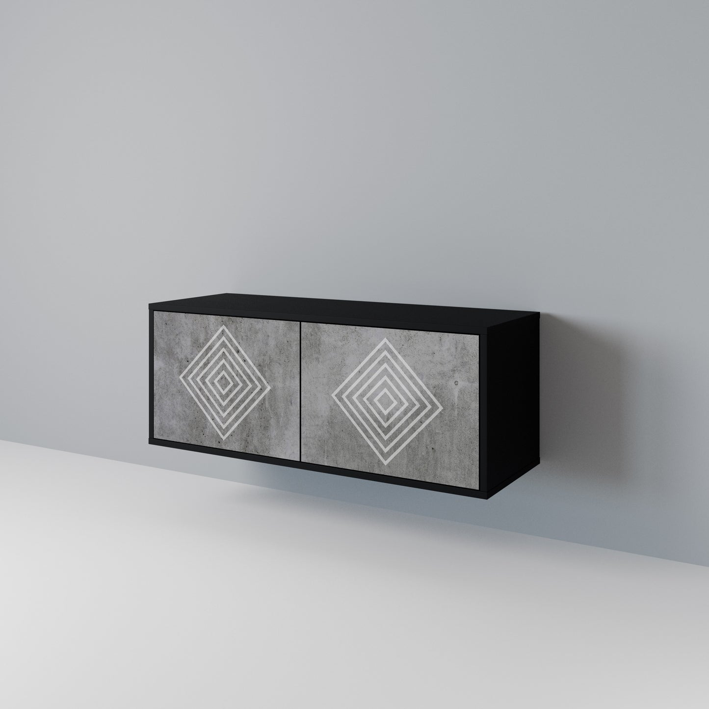 POLYGONAL ARTISTRY Compact 2-Door TV Cabinet