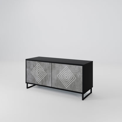POLYGONAL ARTISTRY Mobile TV Compatto a 2 Ante