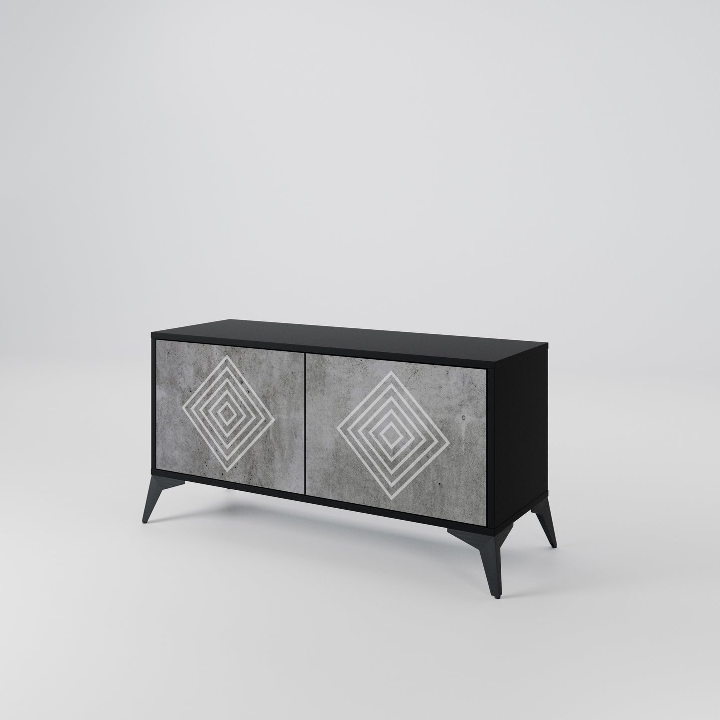 POLYGONAL ARTISTRY Compact 2-Door TV Cabinet