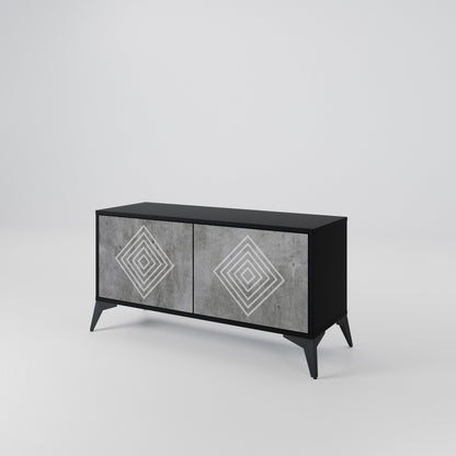 POLYGONAL ARTISTRY Mobile TV Compatto a 2 Ante