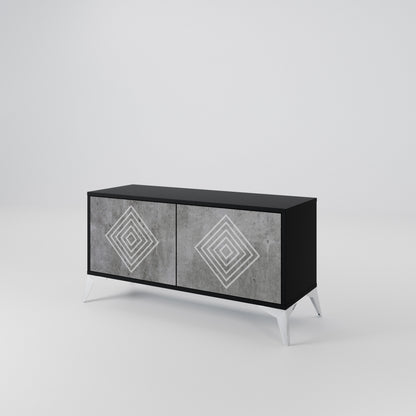 POLYGONAL ARTISTRY Mobile TV Compatto a 2 Ante