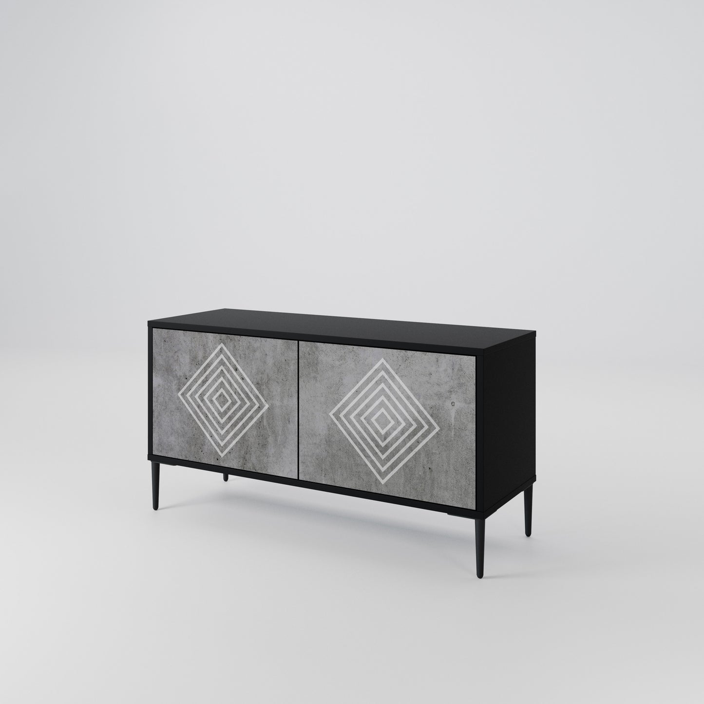 POLYGONAL ARTISTRY Compact 2-Door TV Cabinet