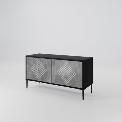 POLYGONAL ARTISTRY Mobile TV Compatto a 2 Ante