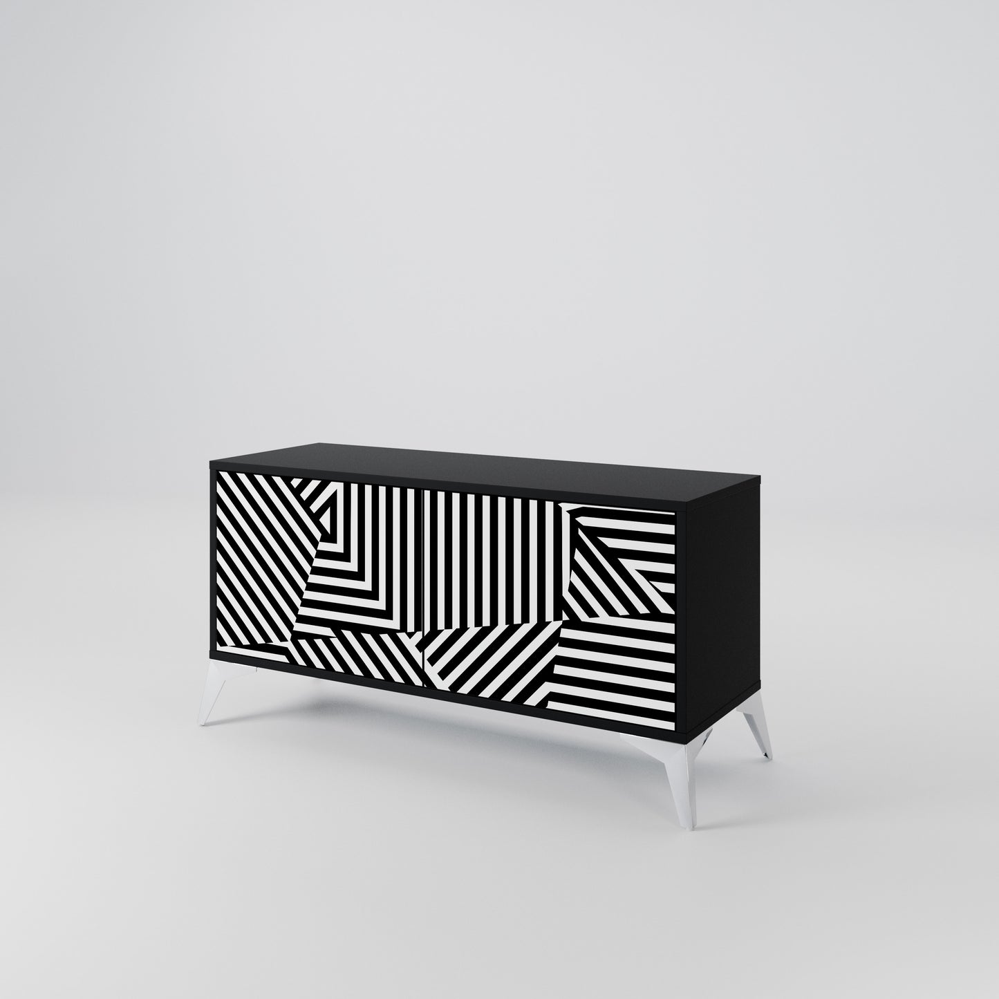 ILLUSIONARY LATTICE Compact 2-Door TV Cabinet