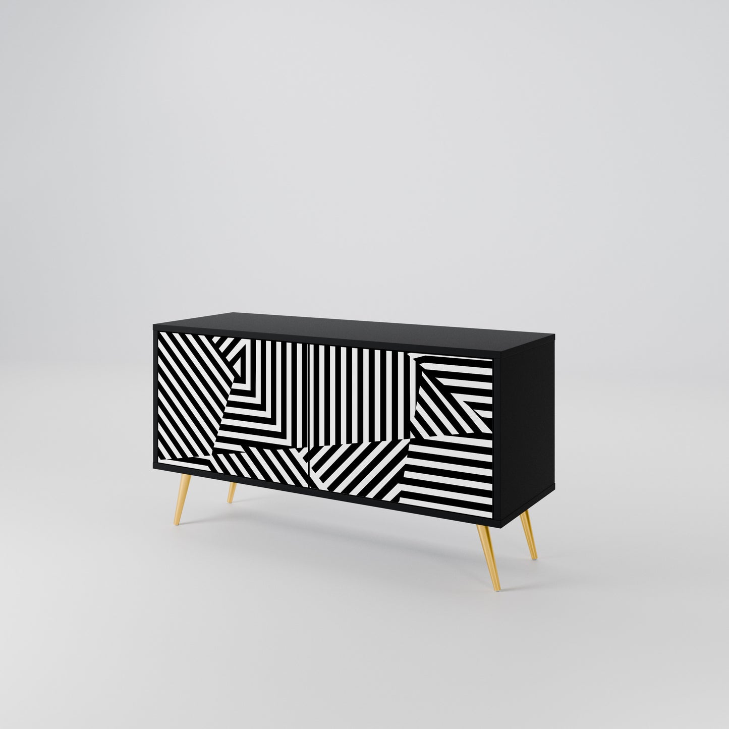 ILLUSIONARY LATTICE Compact 2-Door TV Cabinet