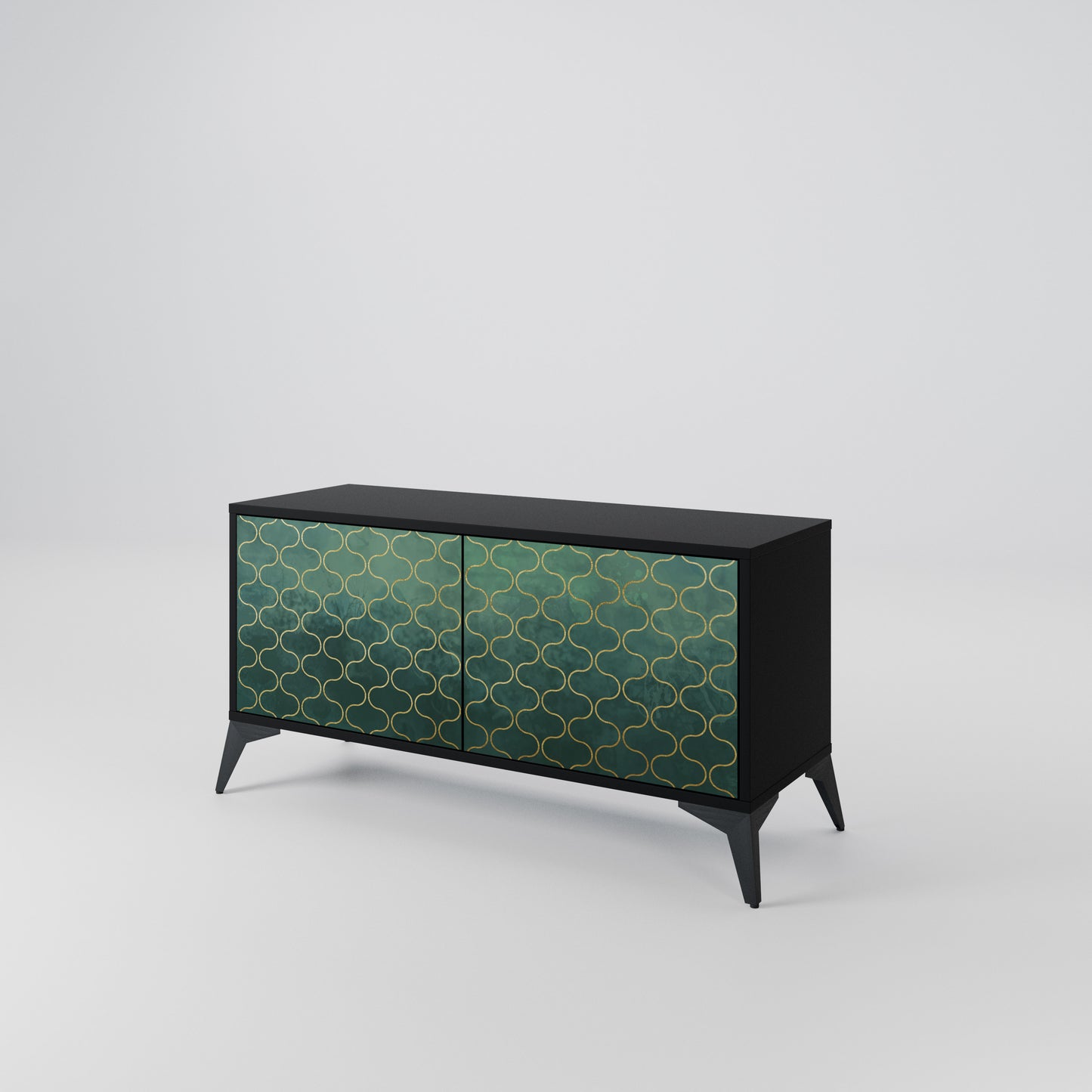 TESSELATED GREENERY Compact 2-Door TV Cabinet