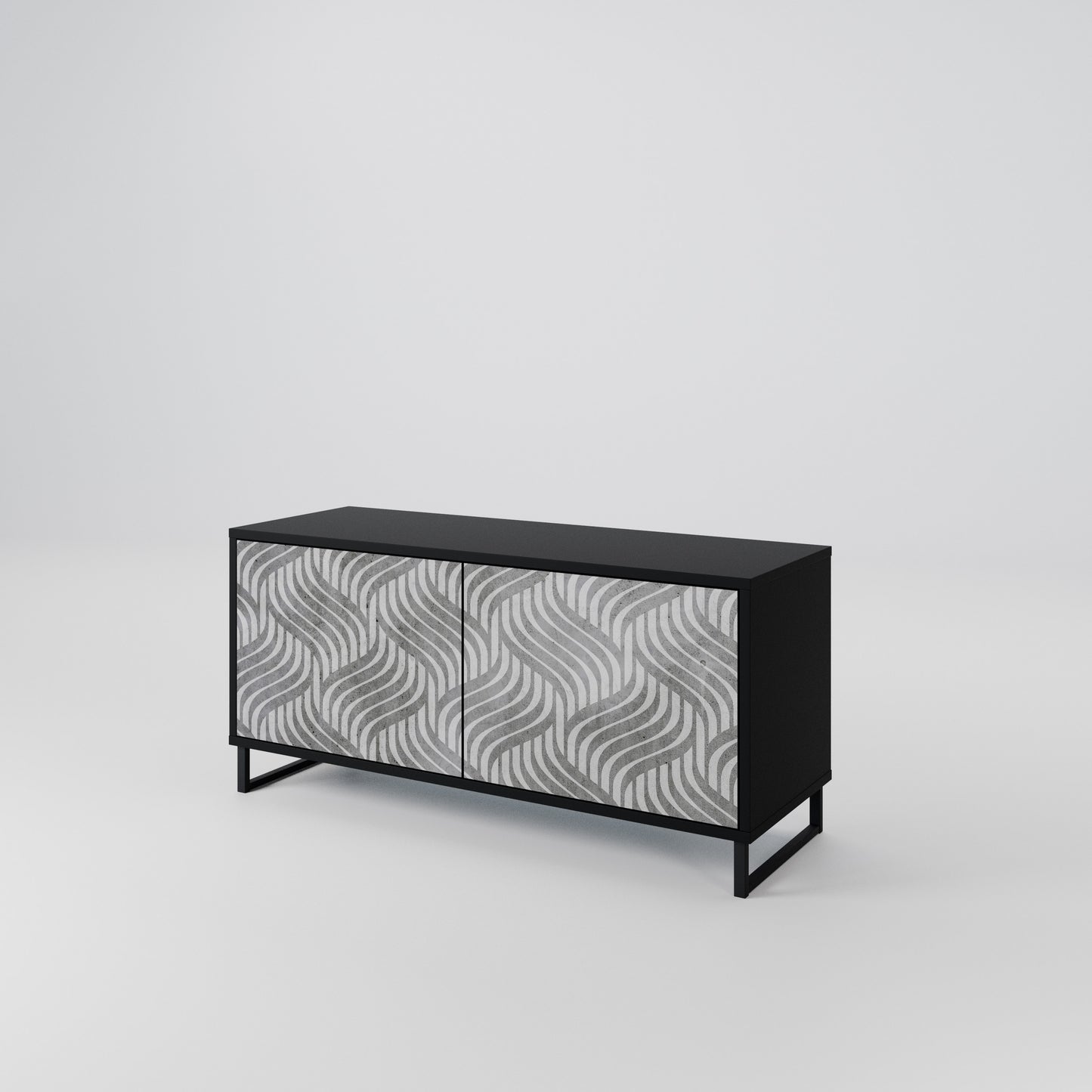 CONCRETE MOVEMENT Compact 2-Door TV Cabinet