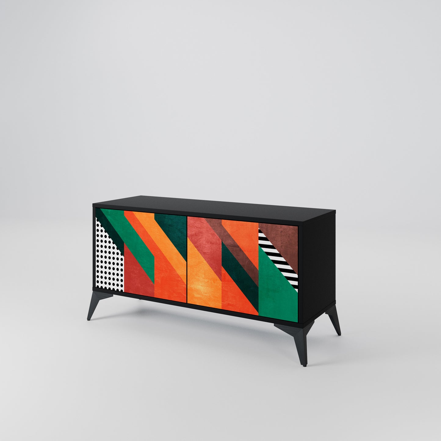 MAKESHIFT ARTISTRY Compact 2-Door TV Cabinet