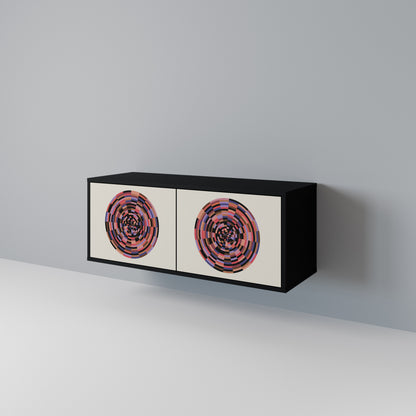 BROWN CIRCLES Mobile TV Compatto a 2 Ante