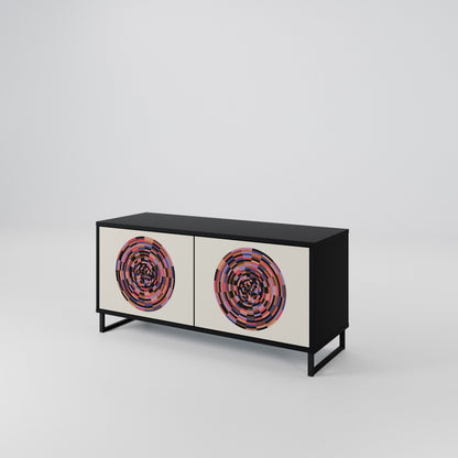 BROWN CIRCLES Mobile TV Compatto a 2 Ante