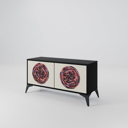 BROWN CIRCLES Mobile TV Compatto a 2 Ante