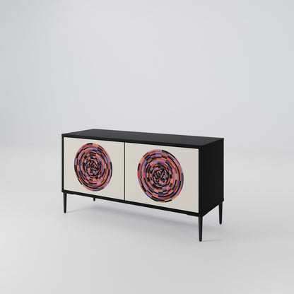 BROWN CIRCLES Mobile TV Compatto a 2 Ante