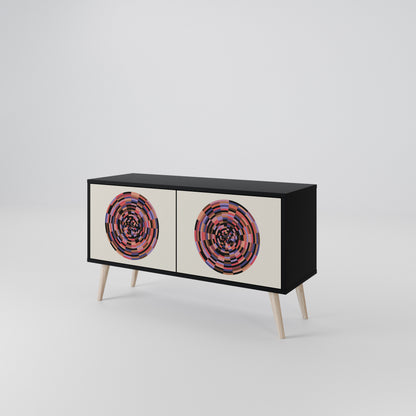 BROWN CIRCLES Mobile TV Compatto a 2 Ante