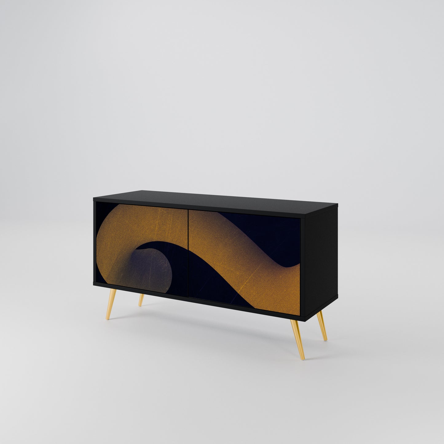 HOLLOW TIME Compact 2-Door TV Cabinet