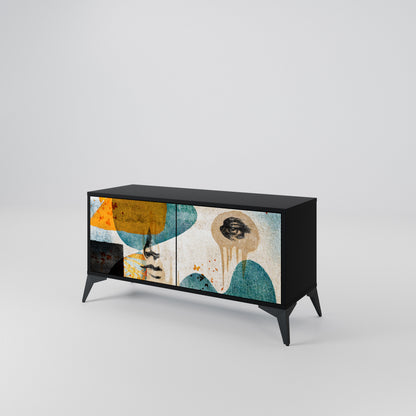 ABSTRACT FACES Mobile TV Compatto a 2 Ante