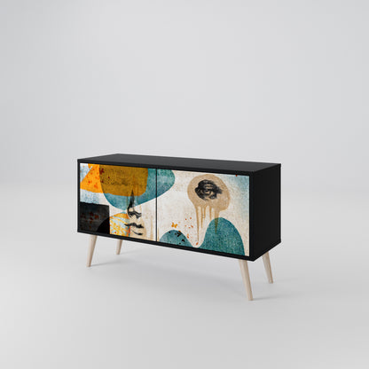 ABSTRACT FACES Mobile TV Compatto a 2 Ante