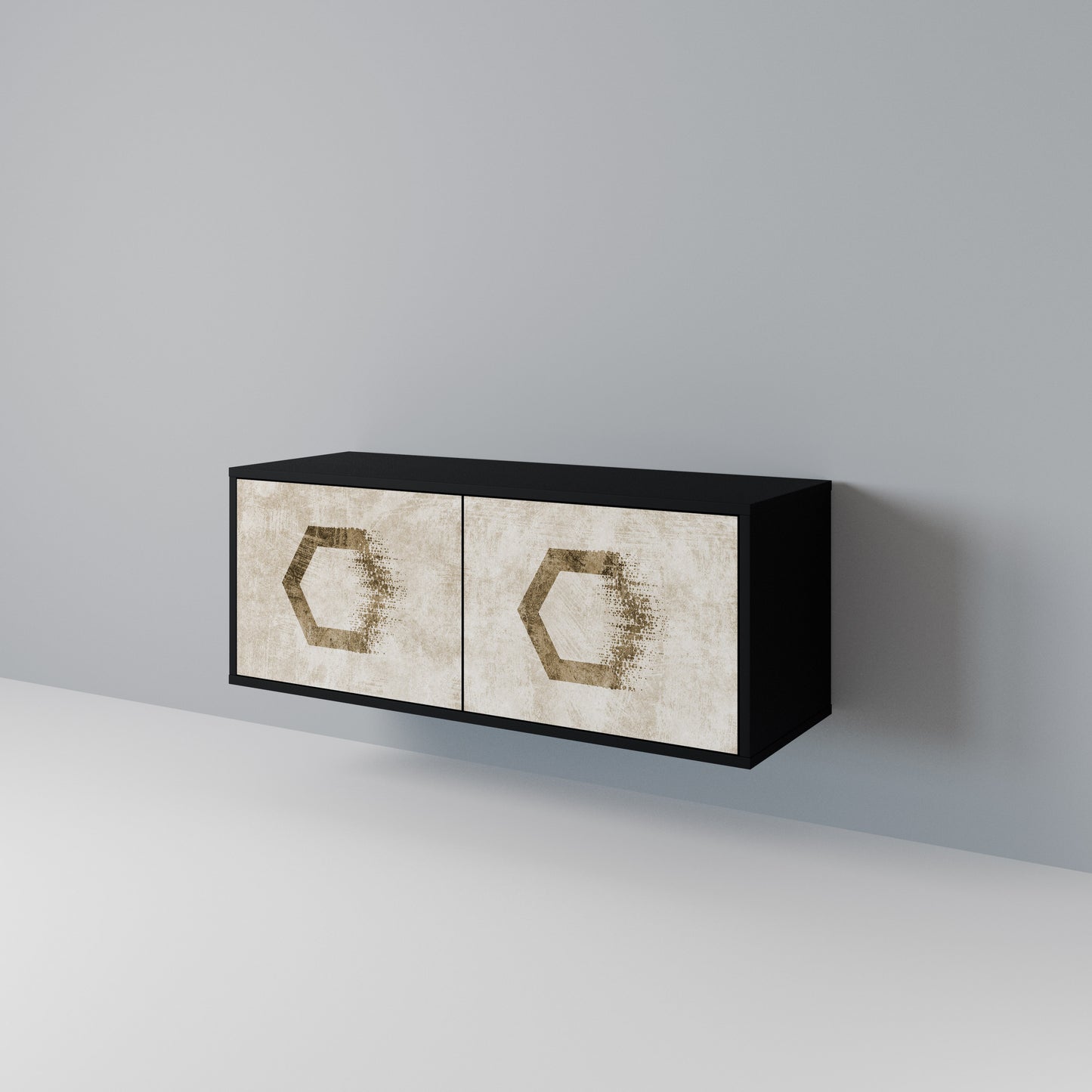 HEXAGONAL SHAPES Mobile TV Compatto a 2 Ante