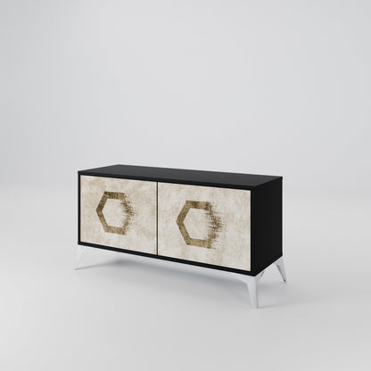 HEXAGONAL SHAPES Mobile TV Compatto a 2 Ante