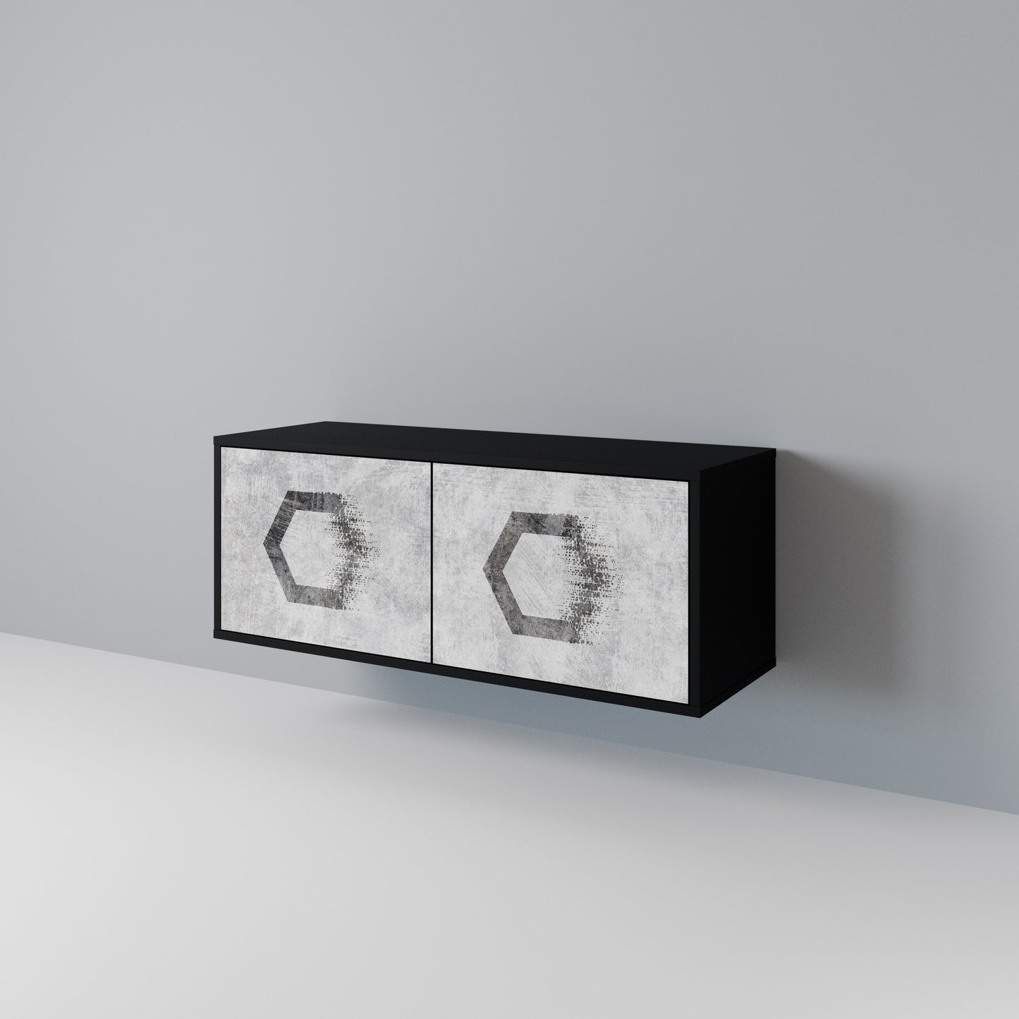 HEXAGONAL FIGURES Mobile TV Compatto a 2 Ante