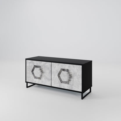 HEXAGONAL FIGURES Mobile TV Compatto a 2 Ante