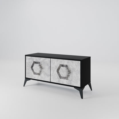 HEXAGONAL FIGURES Mobile TV Compatto a 2 Ante