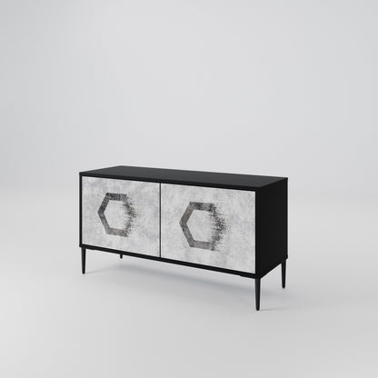 HEXAGONAL FIGURES Mobile TV Compatto a 2 Ante