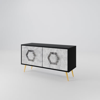 HEXAGONAL FIGURES Mobile TV Compatto a 2 Ante