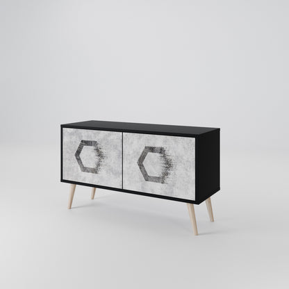 HEXAGONAL FIGURES Mobile TV Compatto a 2 Ante
