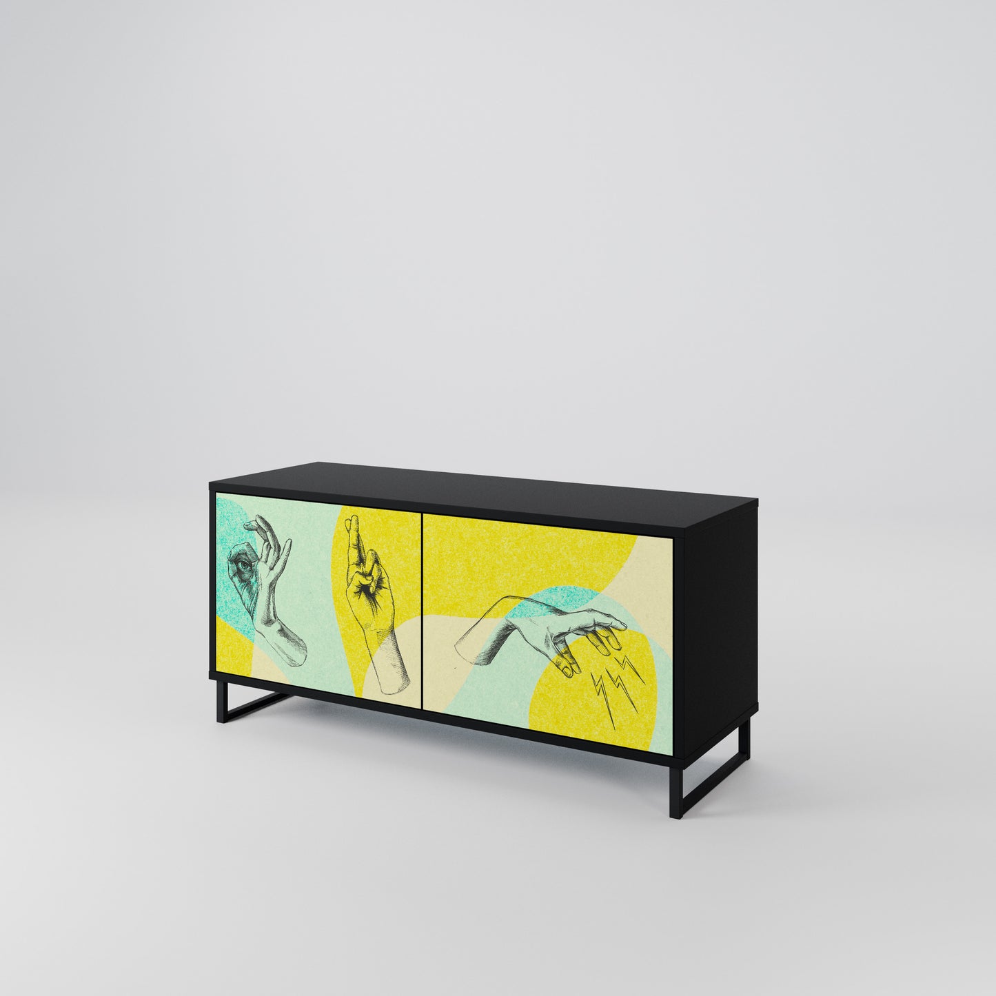 BODY LANGUAGE Compact 2-Door TV Cabinet