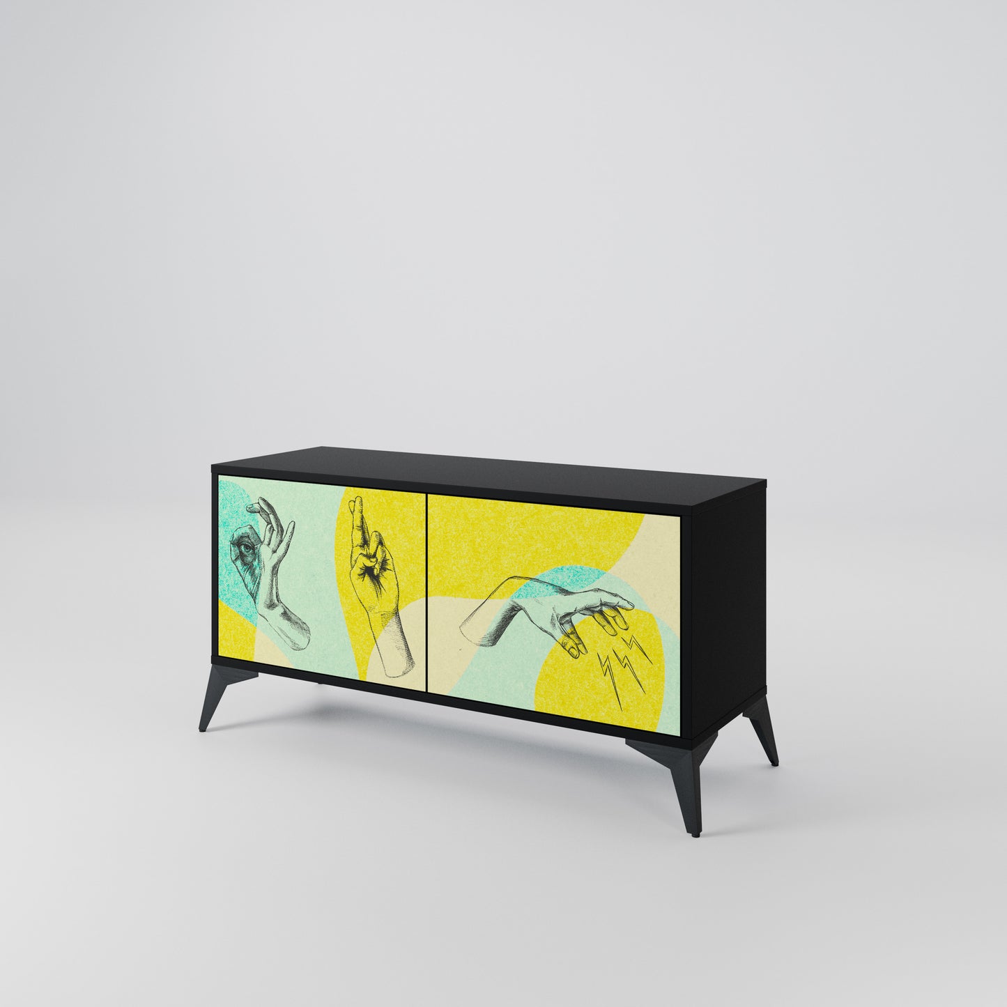 BODY LANGUAGE Compact 2-Door TV Cabinet
